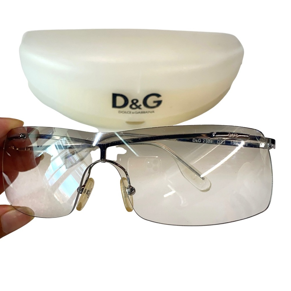 VTG Dolce & Gabbana Clear Y2K Sunglasses